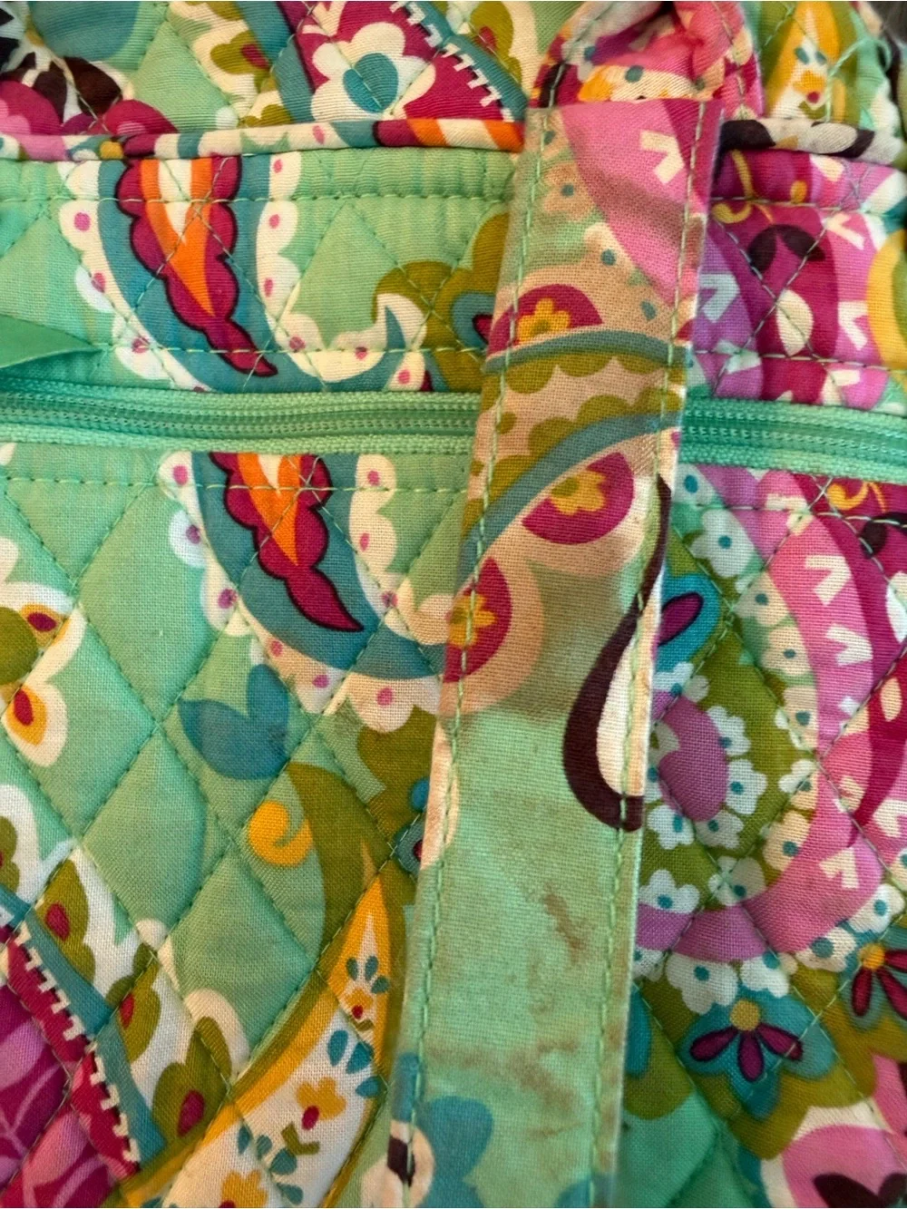 Vera Bradley-Inspired Quilted Turquoise Floral Backpack